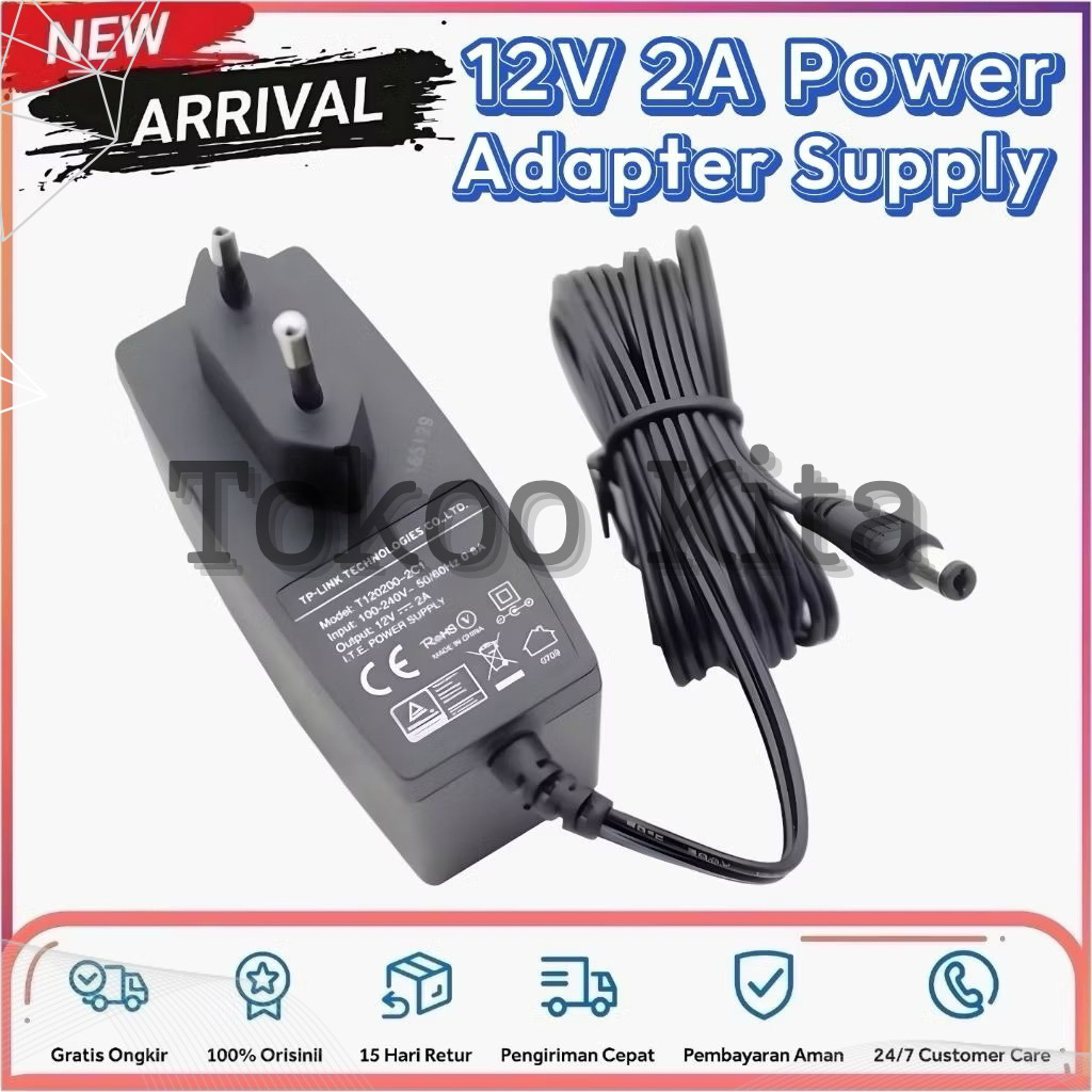 ADAPTOR ORIGINAL TP-LINK 12V 1.5A-2A Murni