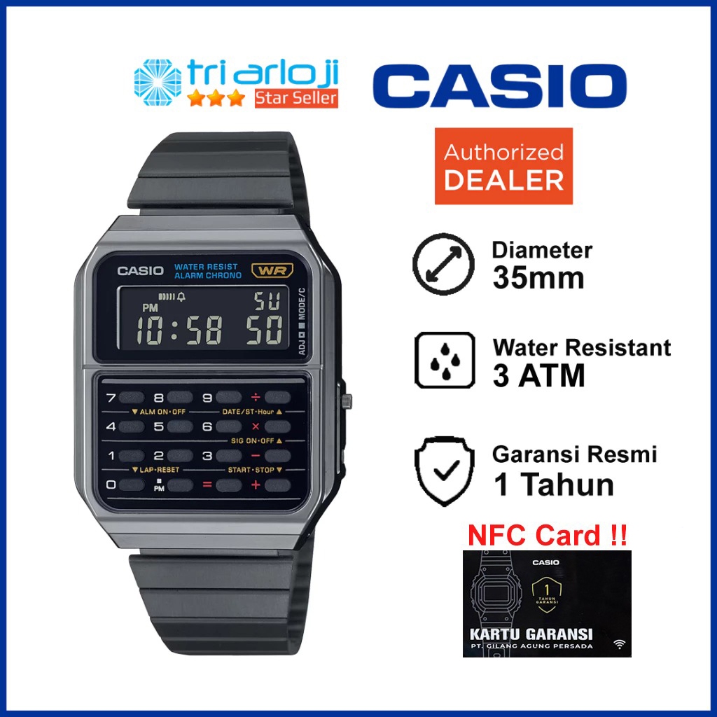 

CASIO CA-500WEGG-1BDF Jam Tangan Calculator / Kalkulator Hitam CA500 CA500WEGG CA-500WEGG-1B