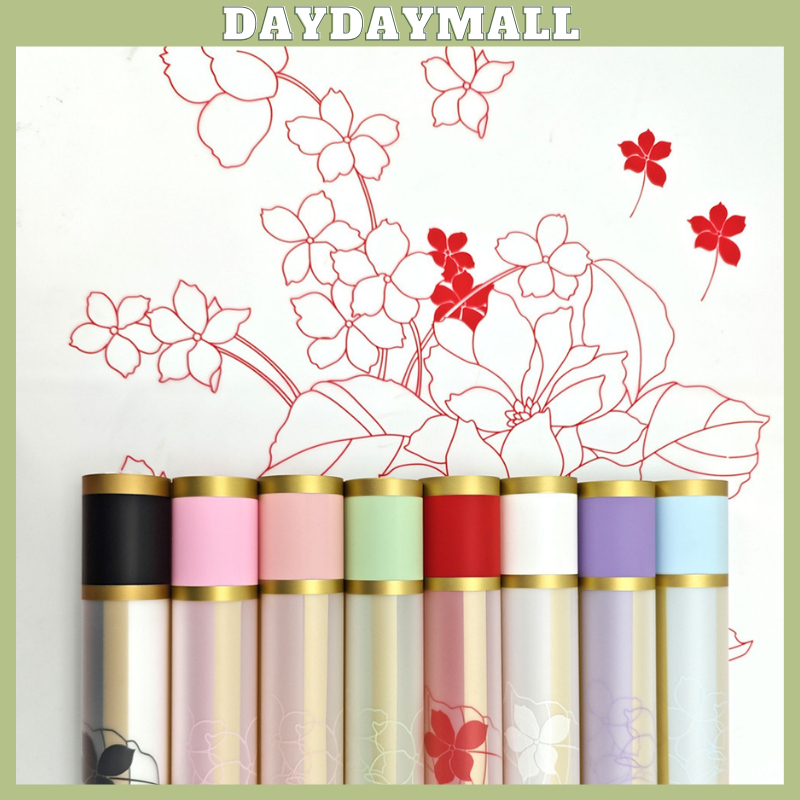 

Kertas Bunga List Gold Flower Wrapping Cellophane Paper Untuk Buket Bucket Bunga Florist 6270