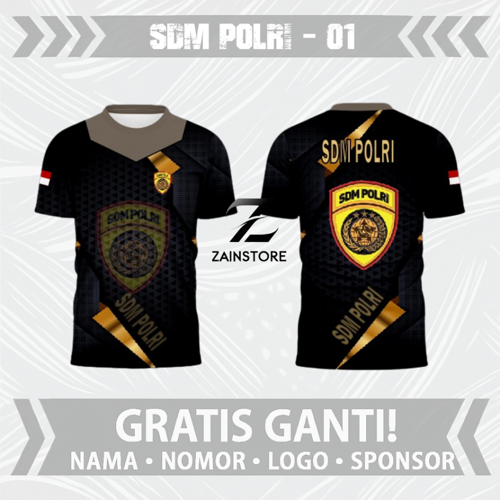 JERSEY SDM POLRI - 01 FULLPRINT SUBLIME / KAOS POLRI DRIFIT / JERSEY POLRI -01 BY ZAINSTOREZAIN