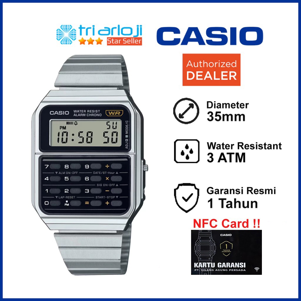 

CASIO CA-500WE-1ADF Jam Tangan Calculator / Kalkulator CA500 CA-500WE-1A