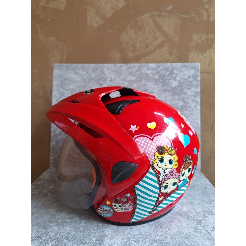 SECOND HELM ANAK SNI HELM BOGO ANAK UMUR 5TH - 12TH UDAH LAUNDRY WANGI SIAP PAKAI HELM PRELOVED ANAK