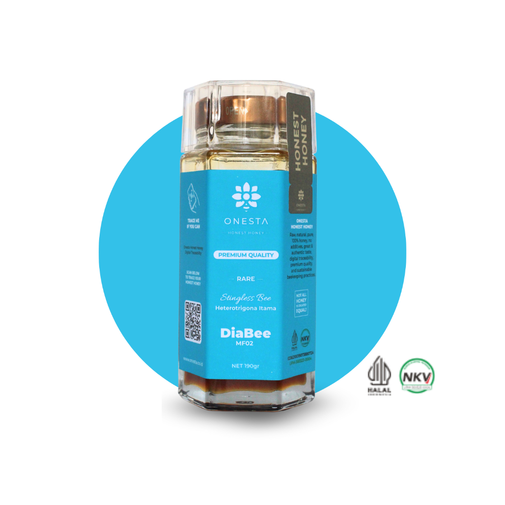 

DiaBee MF02 | Onesta Honest Honey - Madu asli pure raw 100% tanpa campuran | Jar 190gr