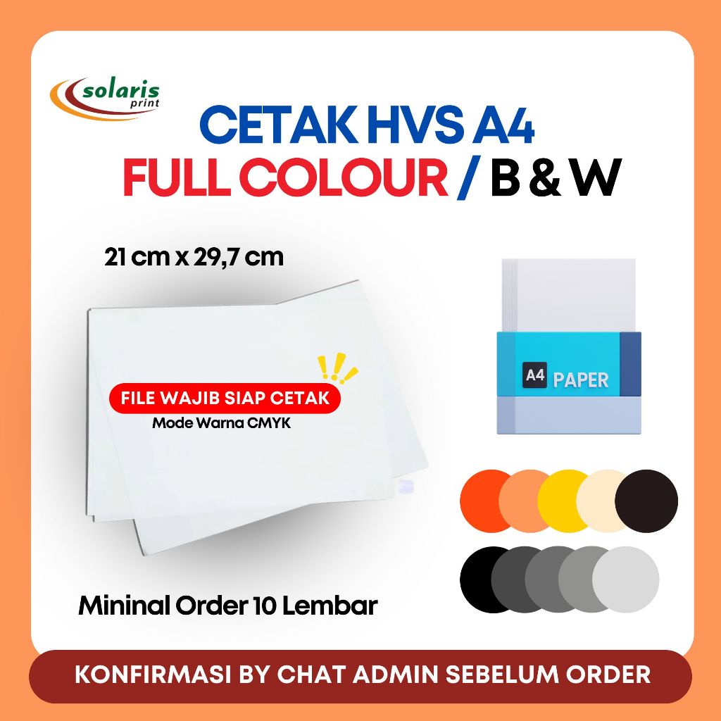 

PRINT HVS A4 FULL COLOUR DAN HITAM PUTIH | MURAH | CEPAT