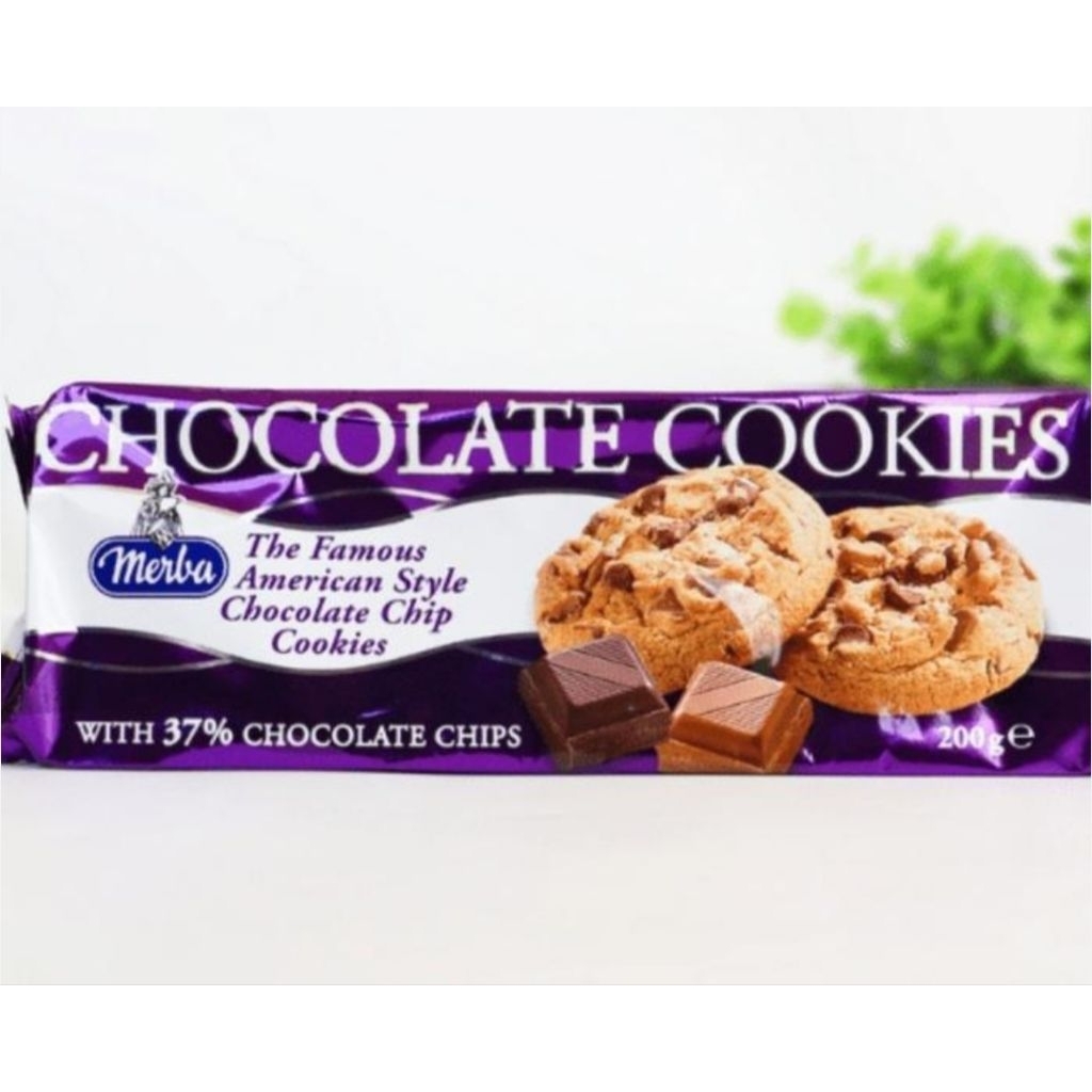

MERBA CHOCOLATE CHIPS COOKIES ORIGINAL SINGAPORE 200GRAM KUKIS