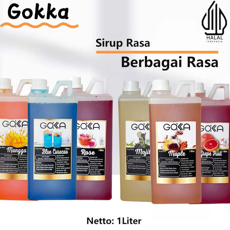 

GOKKA Sirup Aneka Rasa - Syrup Variant Flavor 1L Sirup Gokka