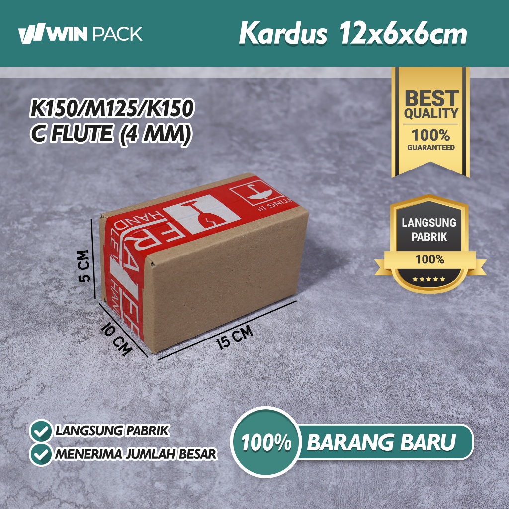 

(Isi 10 Pcs) Kardus Karton Box Packing Polos | 12x6x6 cm | Polos