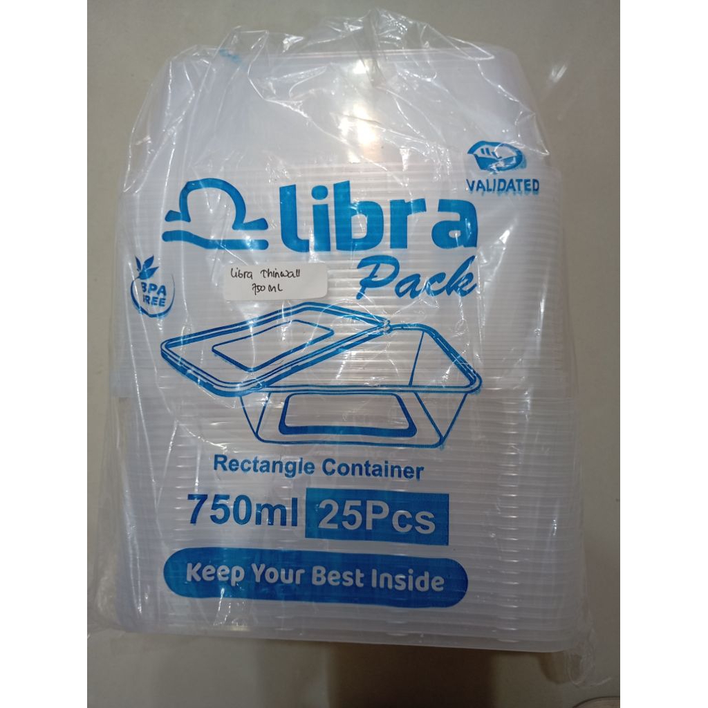 LIBRA Thinwall Kotak 750ml 1000ml 25pcs