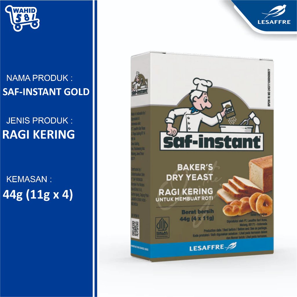 

SAF INSTANT GOLD SACHET Ragi Kering Instan 44g isi 11g x 4 sachet