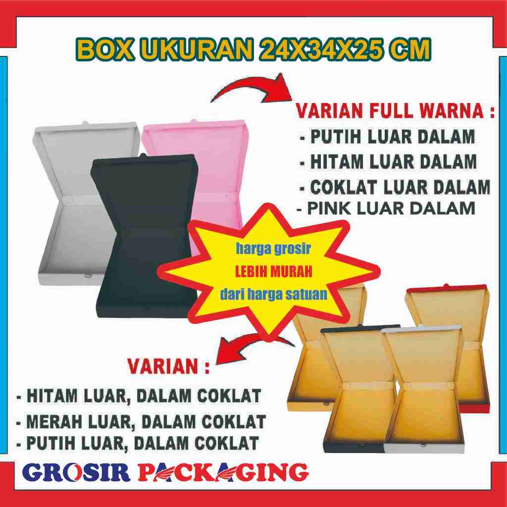

Box 24x34x4 Cm (HILDA) / Box Lipat Depan / Box Hampers / Kardus Polos