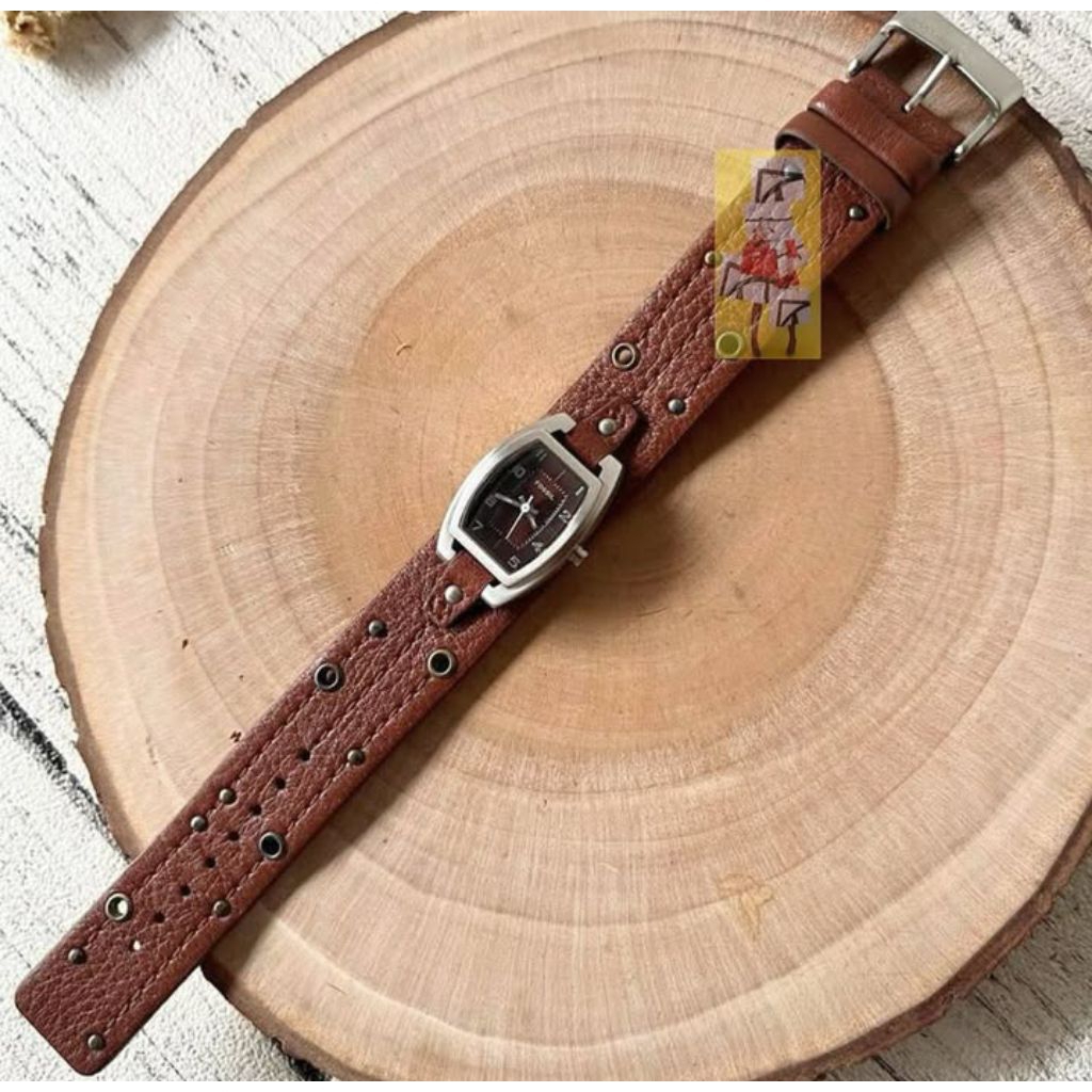Jam Tangan F0ssil Ocil Gaban Brown Leather Preloved [4C-C16]