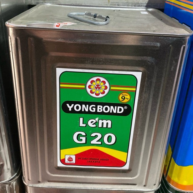 Lem Kuning G20 YONGBOND Blek Nett 9kg untuk Karpet, karet busa, kulit, nylon, eva, plywood, ban, ind