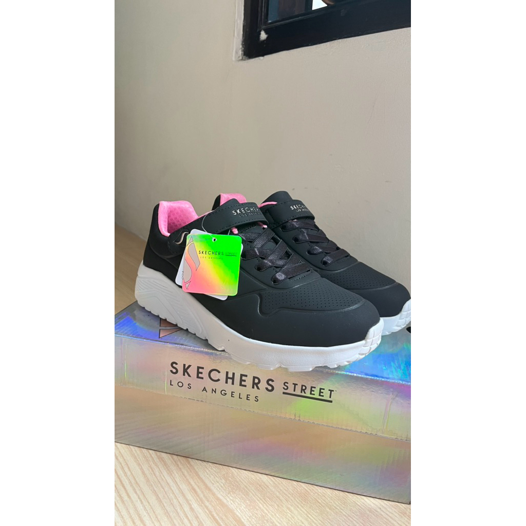 Skechers Uno Lite Black/Rose Original