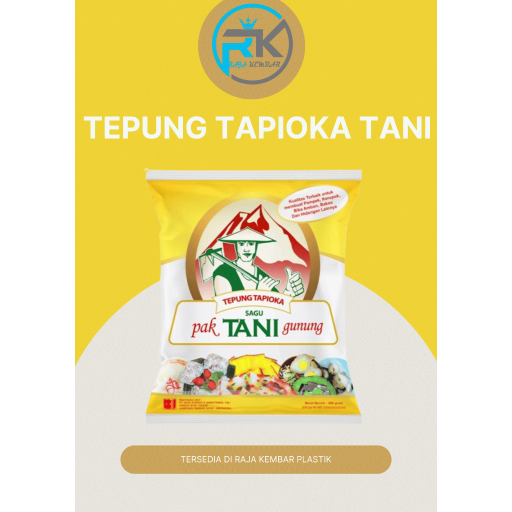 

Tepung Kanji Cap Pak Tani Gunung 500gr - Tepung Tapioka Sanghai