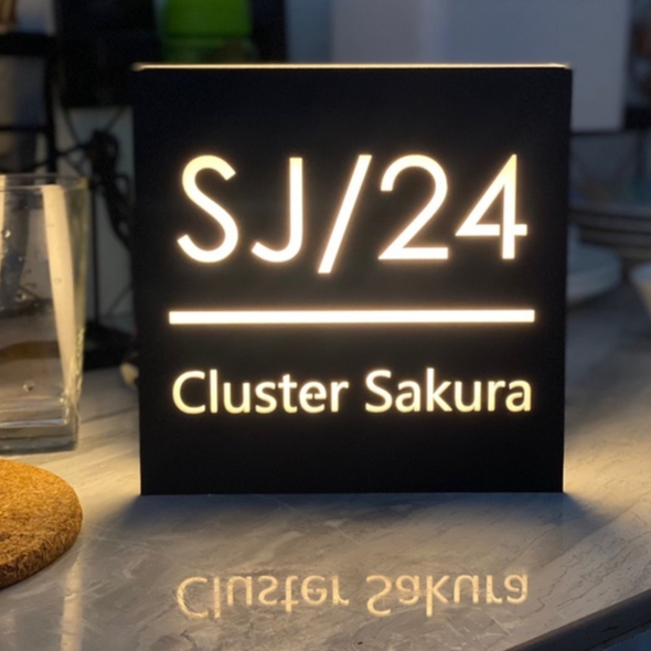 Nomor Rumah LED Neon Box Akrilik Papan Nama Akrilik LED