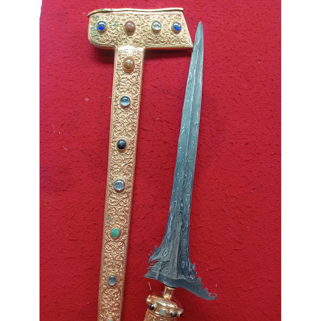 keris bali Kuningan full sepuhan emas