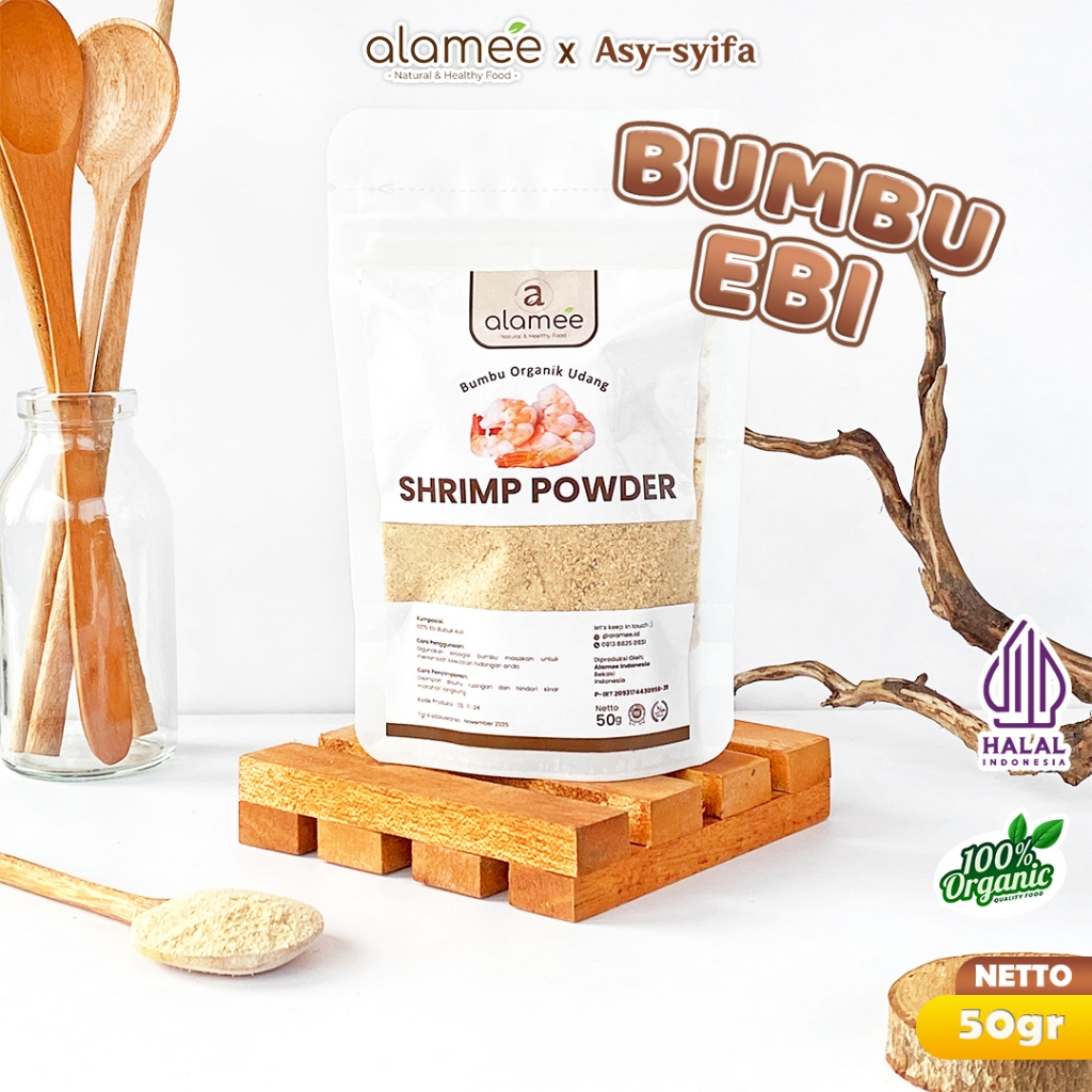 

ALAMEE Ebi Bubuk Halus Bumbu Dapur Organik Udang Powder Giling Praktis 50gr ASY SYIFA