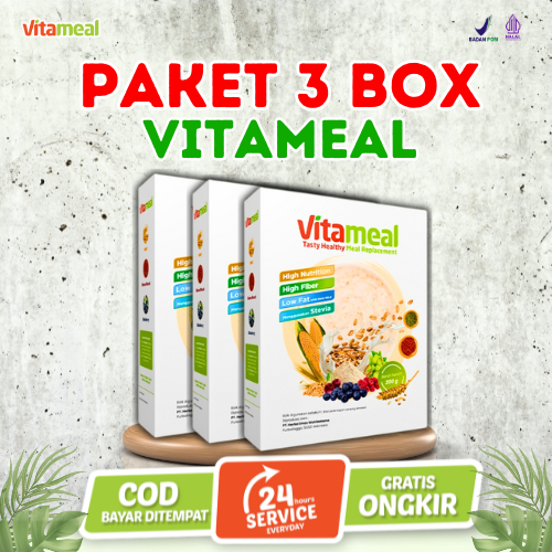 

[ DIJAMIN ] Paket 3 Box Sereal Vitameal Multigrain Kontrol Gula Darah Diabetes Kebas Kesemutan Jaga Organ Pankreas Ginjal Jantung VITAMIEL KEBAS