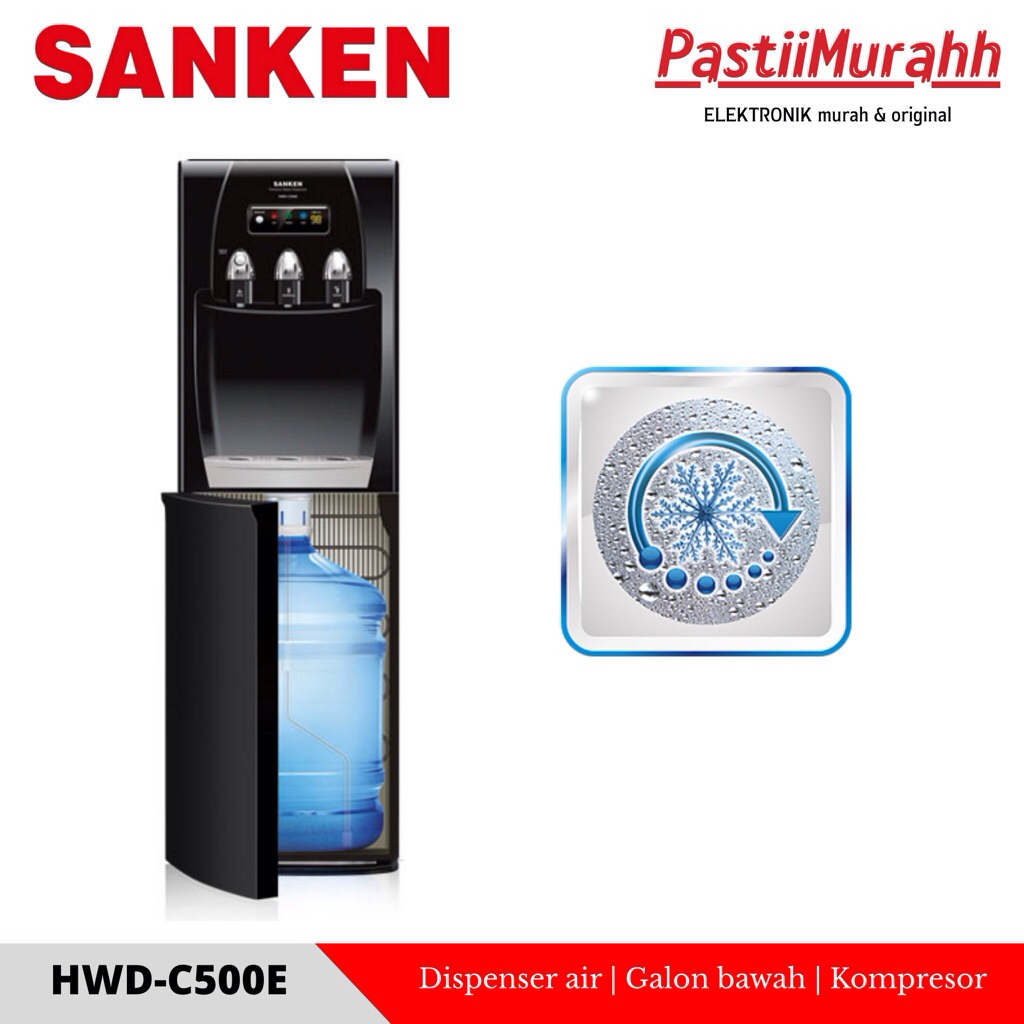 DISPENSER SANKEN HWD-C500E GALON BAWAH KOMPRESOR || DISPENSER SANKEN GALON BAWAH