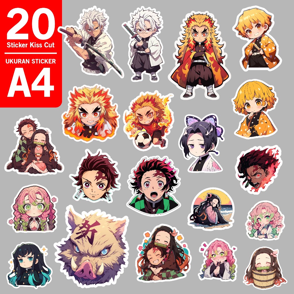 

[20PCS] Stiker Anime “Demon Slayer” Sticker Aesthetic