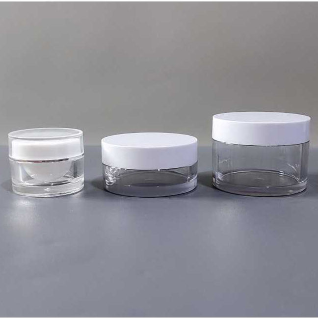 Pot Cream 5ml 10ml 30ml 50ml Akrilik Kualitas Premium Cream Jar Pot Kosmetik Acrylic Putih Tempat Wa