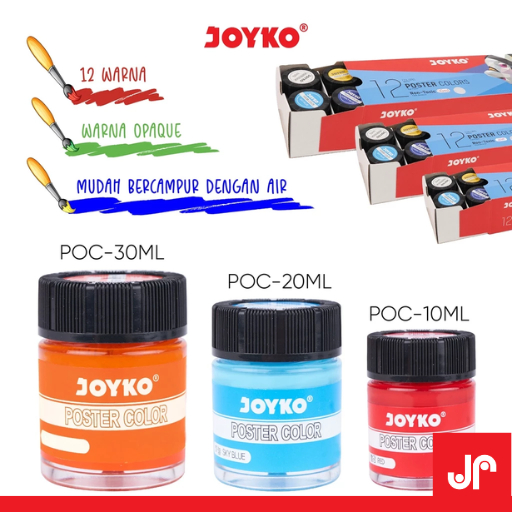 

JOYKO CAT POSTER COLOR POC 12 WARNA / CAT POSTER 12 WARNA 10ML /CAT POSTER JOYKO