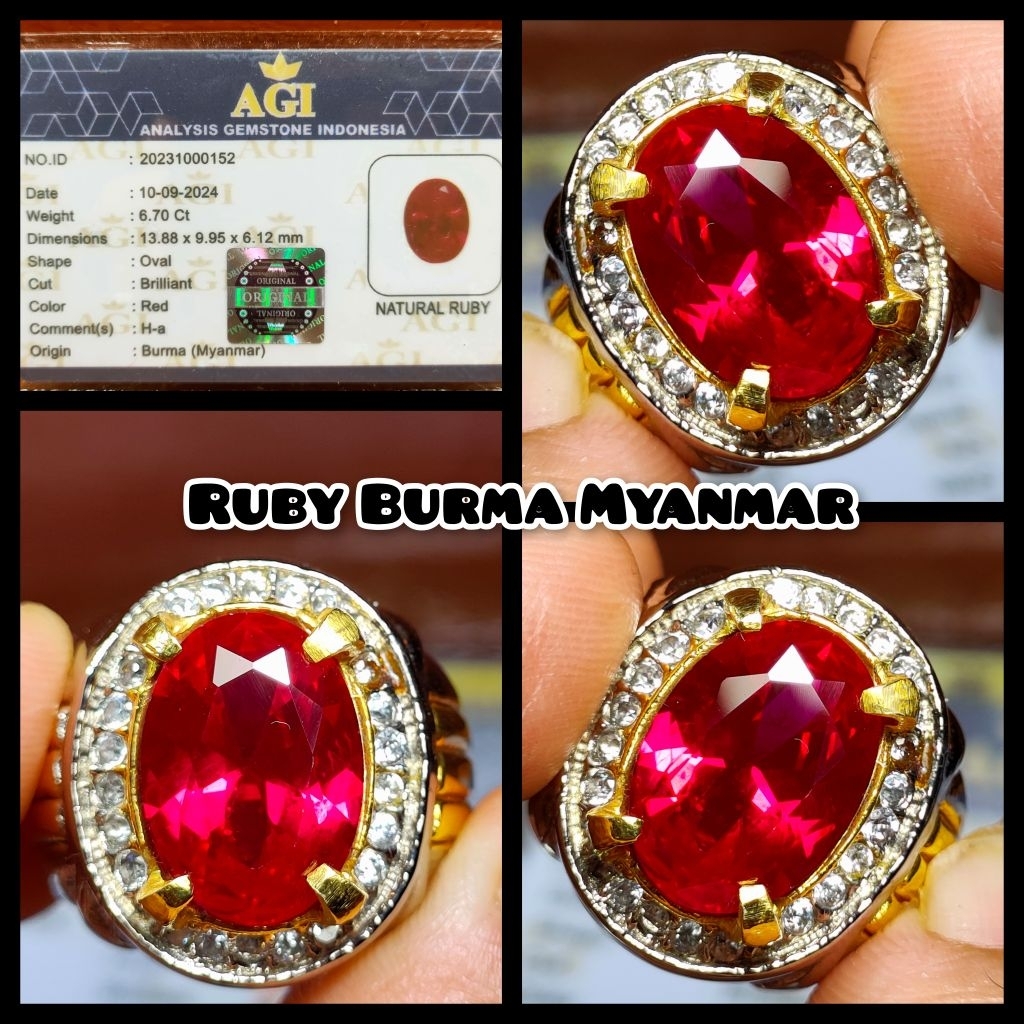 NATURAL BATU PERMATA RUBY BURMA