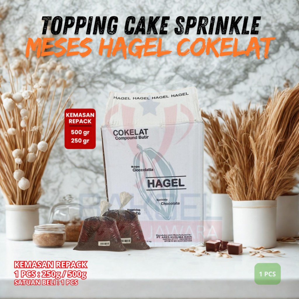 

( 250g 250 g / 500g 500 g ) BUTIR BUTIRAN MESES COKELAT COKLAT REPACK ORI HAGEL CHOCOLATE COMPOUND