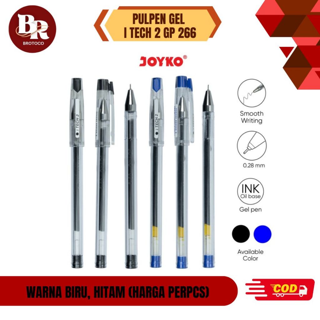 

[BROTOCO] - Pulpen Gel Joyko ITech 2 GP 266 - 0.28 mm