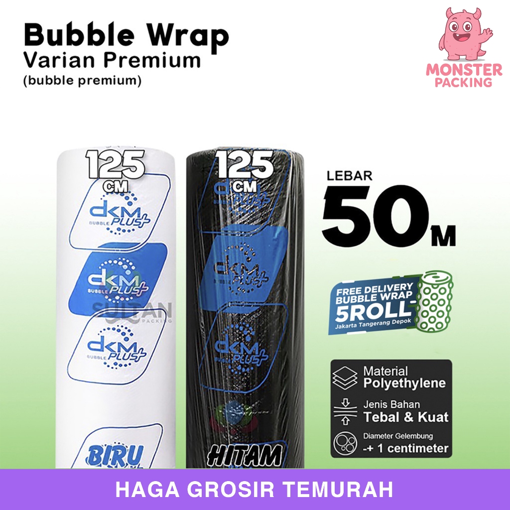 

Plastik Wrap Bubble Wrap 125cm x 50m Buble wrap Bubblewrap Roll
