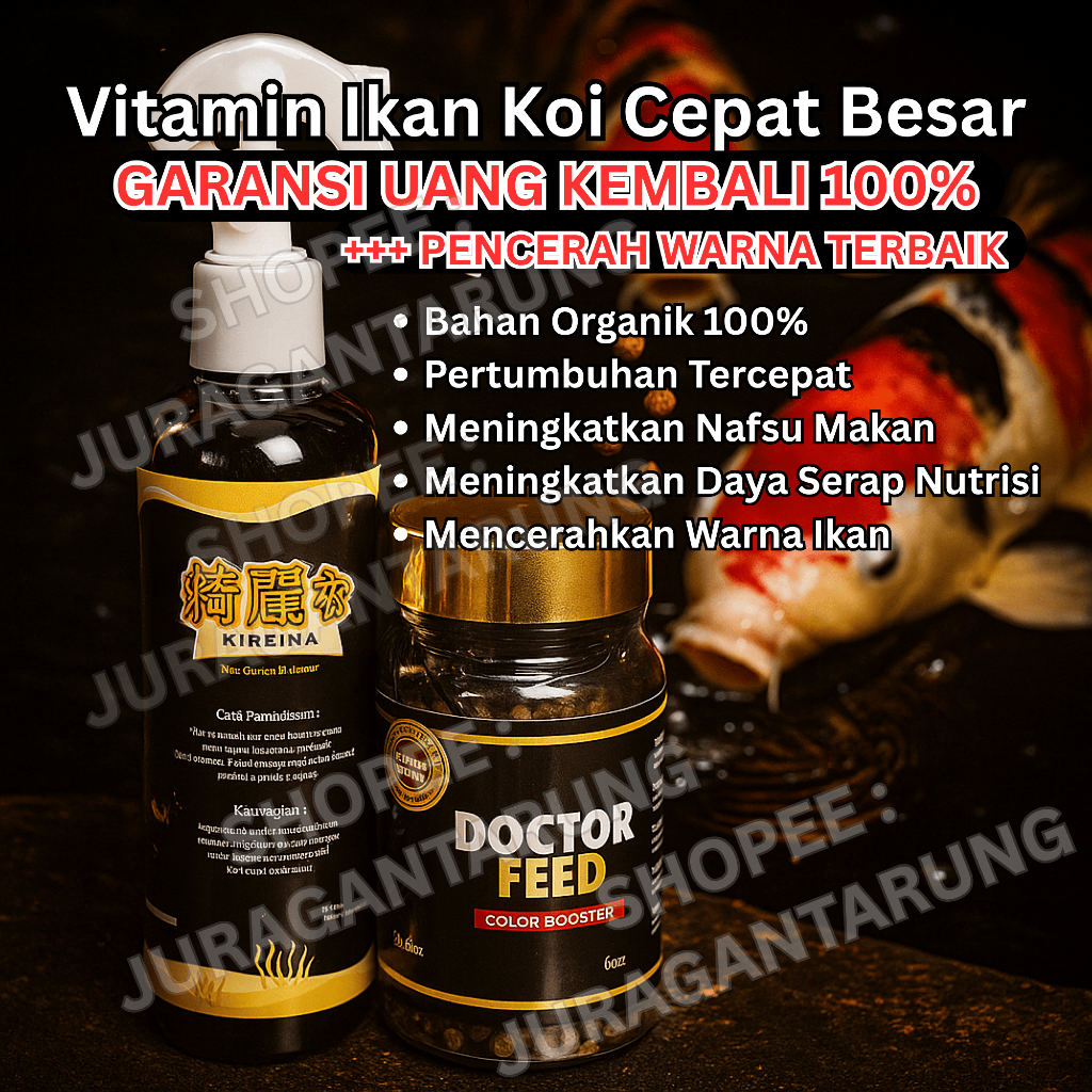 [CEPAT BESAR WARNA CERAH],Vitamin Ikan Koi Cepat Besar,Vitamin Ikan Koi Yang Bagus,Vitamin Ikan Koi 
