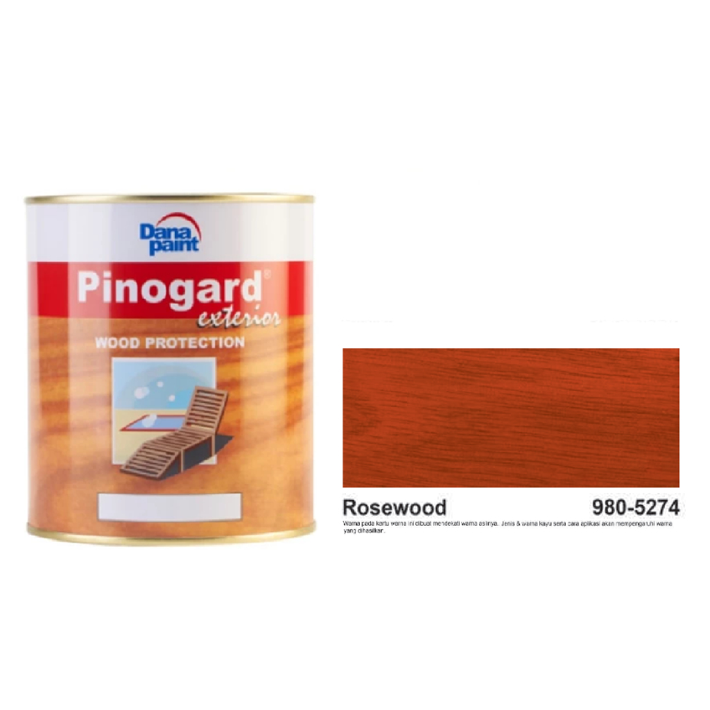 Cat Kayu Exterior DANA PAINT WOOD PROTECTION PINOGARD - ROSEWOOD 980-5274//Cat Kayu Luar Bagus Berku