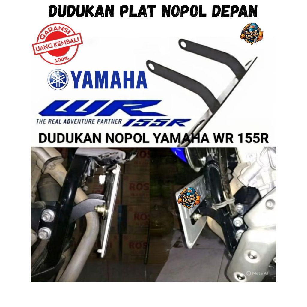 Dudukan Plat Nomor Depan Yamaha WR155 / Dudukan Plat Nomor WR155