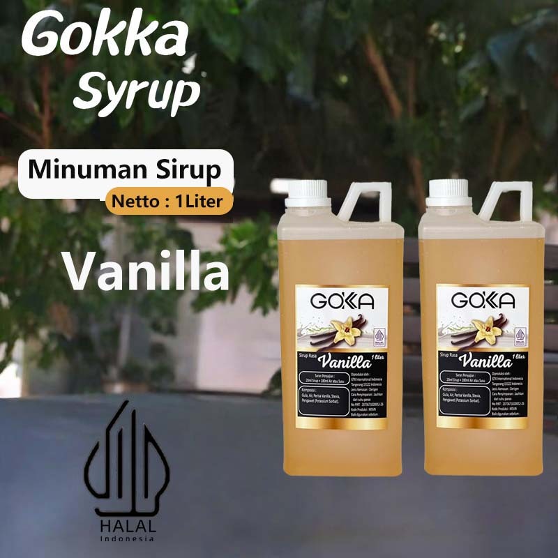 

GOKKA Sirup Minuman Rasa Vanilla 1L Syrup / Vanilla Juice
