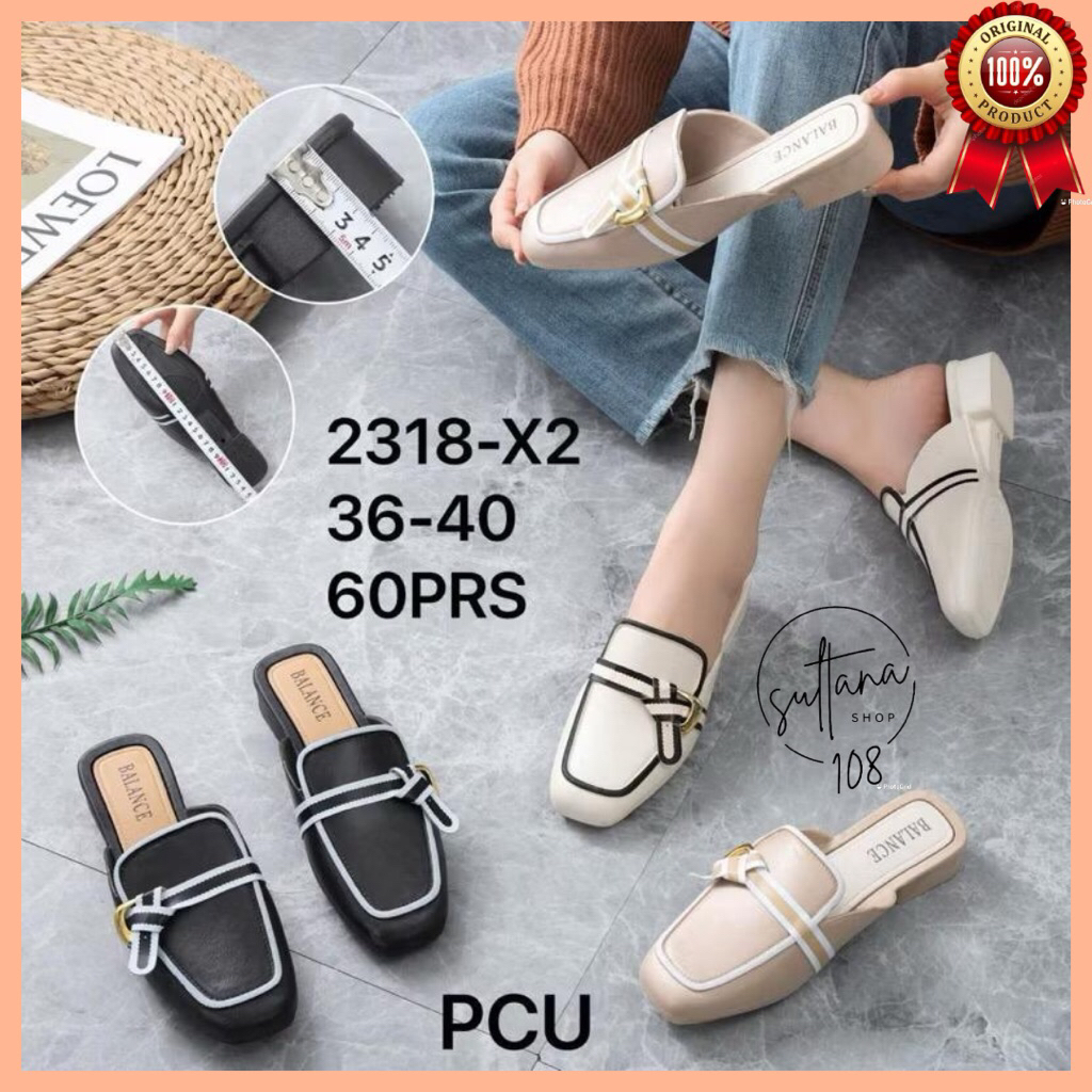 Sandal Jelly Balance 2318 Sandal Jelly Bustong Motif Pita Lilit Terbaru