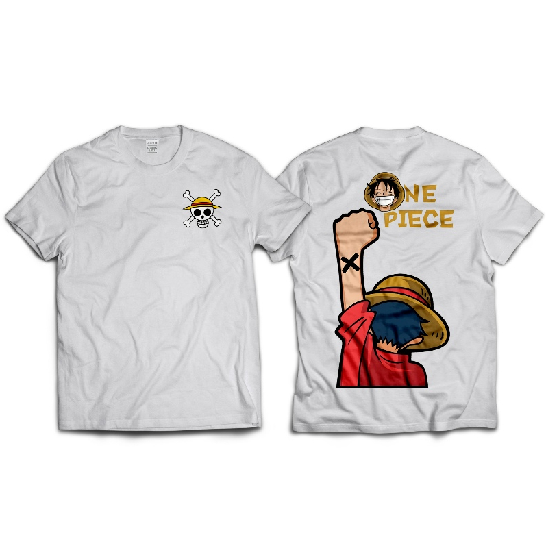 Kaos One Piece Putih | Kaos Anime