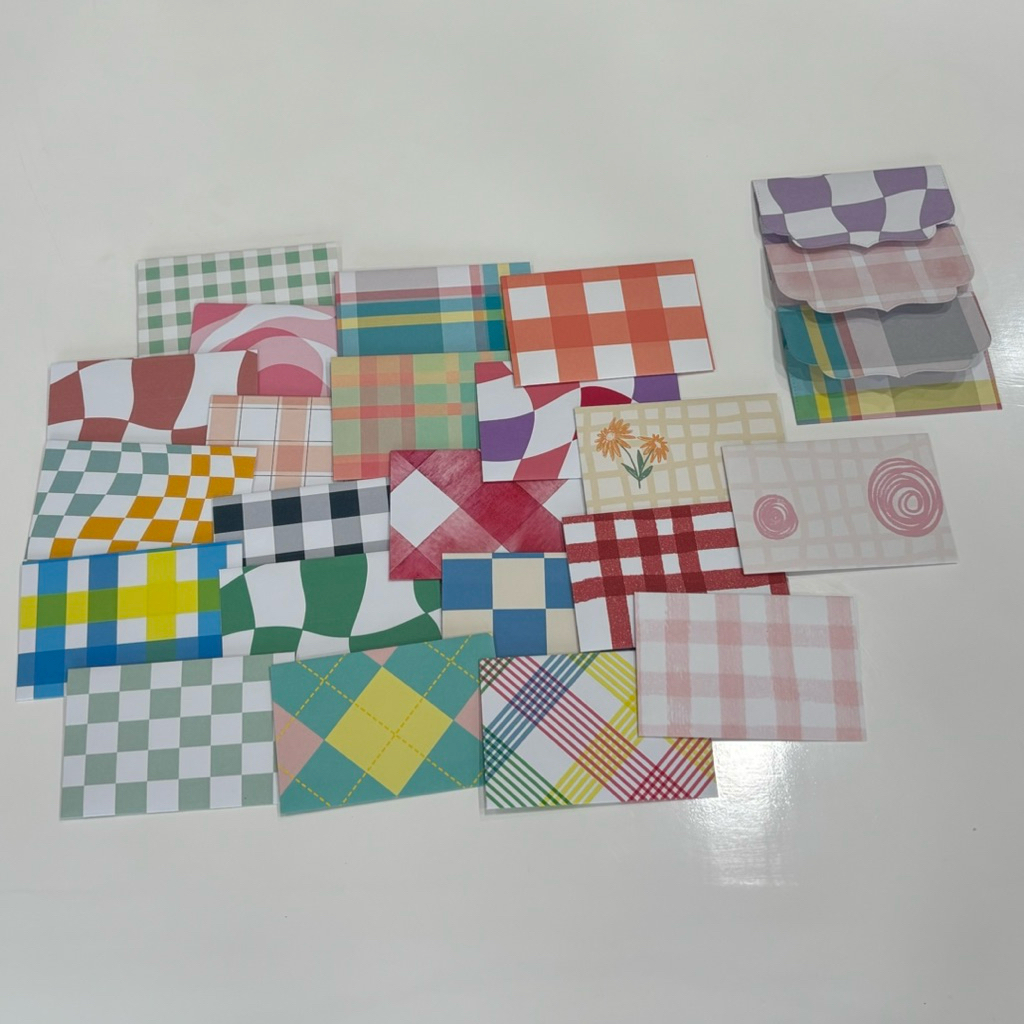 

Amplop Mini Satuan Motif Gingham Chess Checkered
