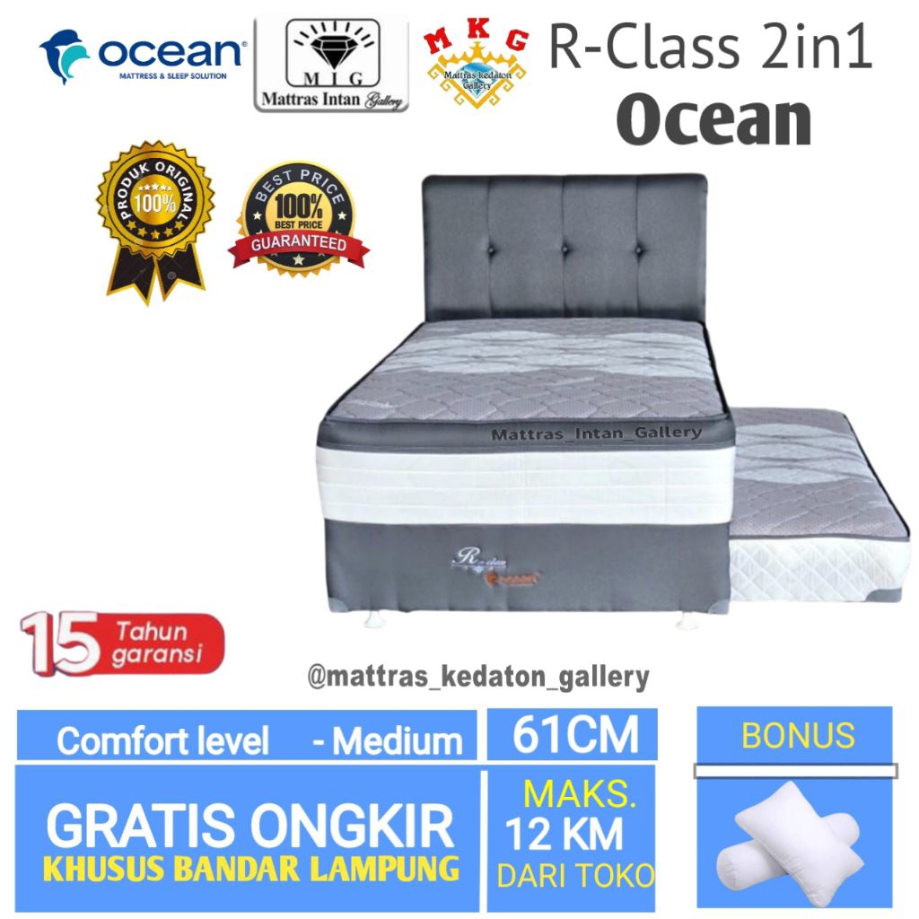 Kasur Ocean Springbed R Class 2in1 120x200 - kasur spring bed ocean Spring bed 2 in 1 uk 120 x 200 b