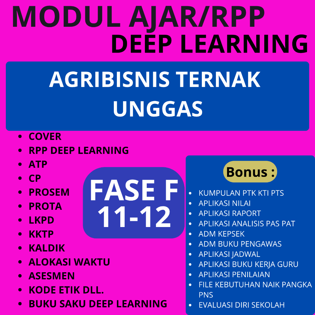 

RPP Learning SMK AGRIBISNIS TERNAK RUMINANSIA FASE F (11-12) - RPP DEEP LEARNING SMK TERBARU