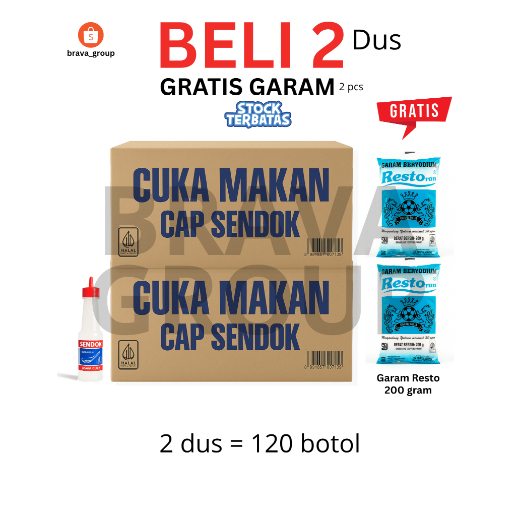 

[PAKET 2 DUS] Cuka Makan Cap Sendok 100ml / Cuka Bakso / Cuka Makan / Cuka Dapur / Cuka Murah / Cuka Grosir