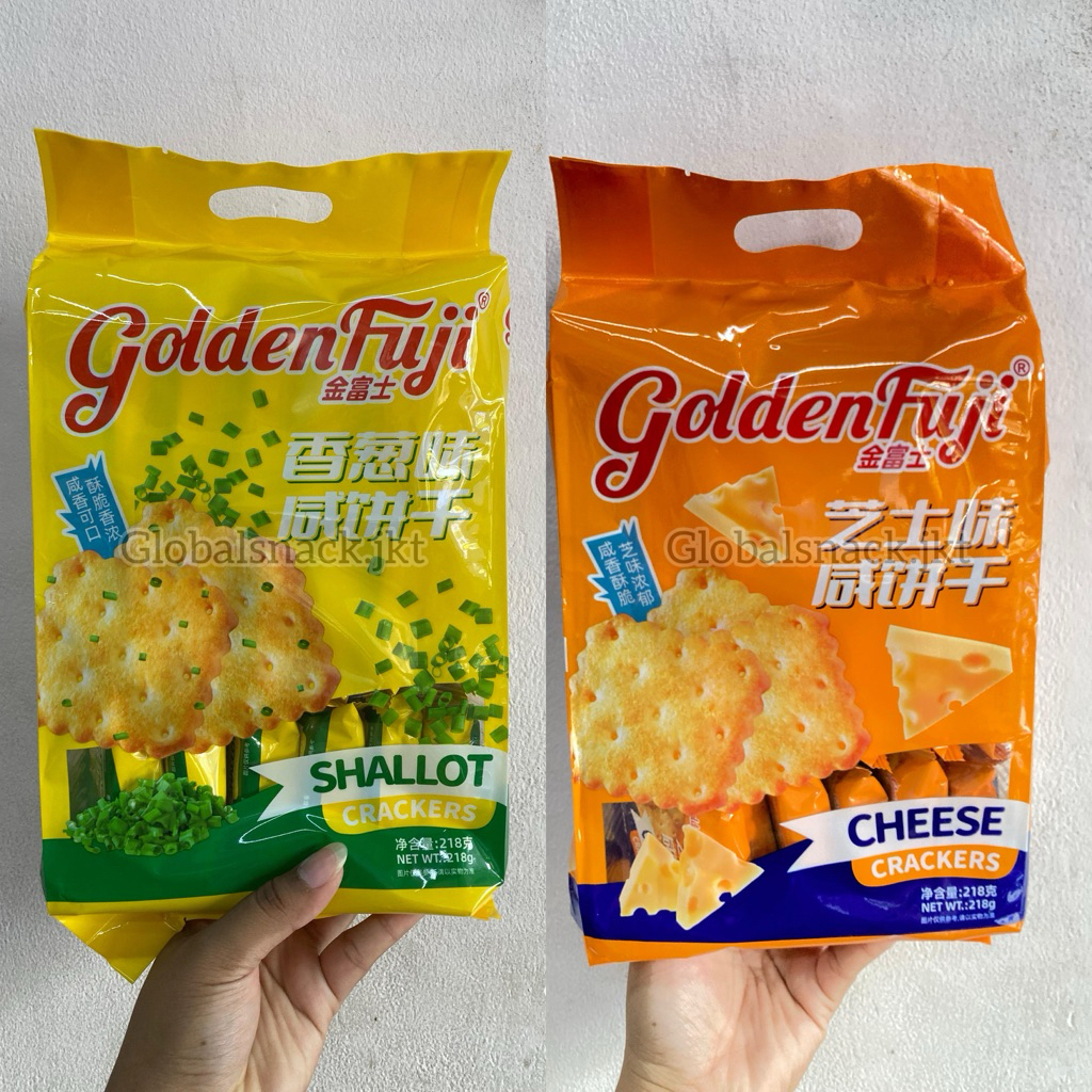 

GOLDEN FUJI CHEESE CRACKERS / SHALLOT CRACKERS 218g