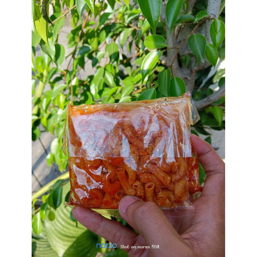 

Macroni Cikruhhh jajanan 50gr varian rasa Pedes,Asin, rumput lautt • Jajanan Macroni Cikruhhh kemasan 50gr
