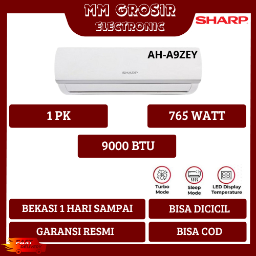 SHARP AC 1 PK LOW WATT AH-A9ZEY AHA9ZEY AH A9 ZEY BEKASI MURAH GARANSI RESMI