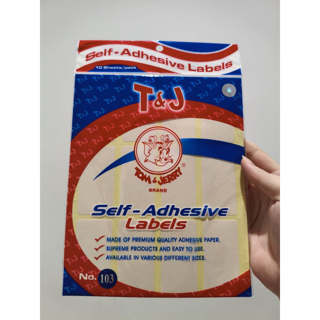 

Tom & Jerry T&J labels no. 103 sticker 32x64mm 12pcs/sheet