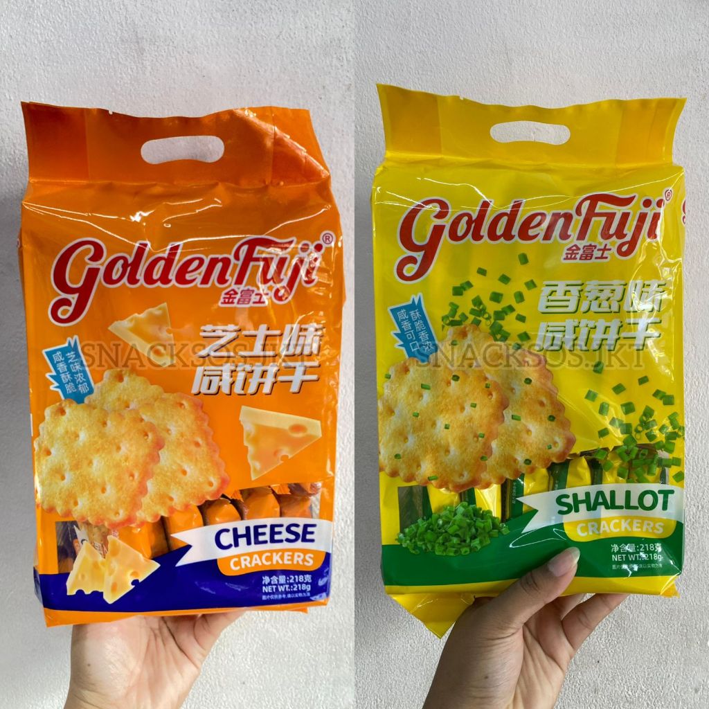 

GOLDEN FUJI CHEESE CRACKERS / SHALLOT BISCUIT CRACKERS 218g