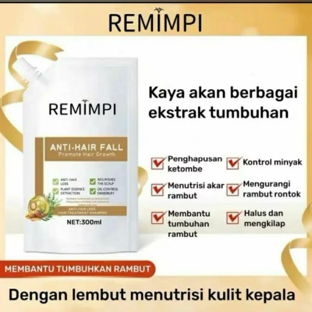 TERLARIS - REMIMPI Hair Loss Treatment Shampoo Remimpi Original Penumbuh Rambut Shampo Anti Ketombe