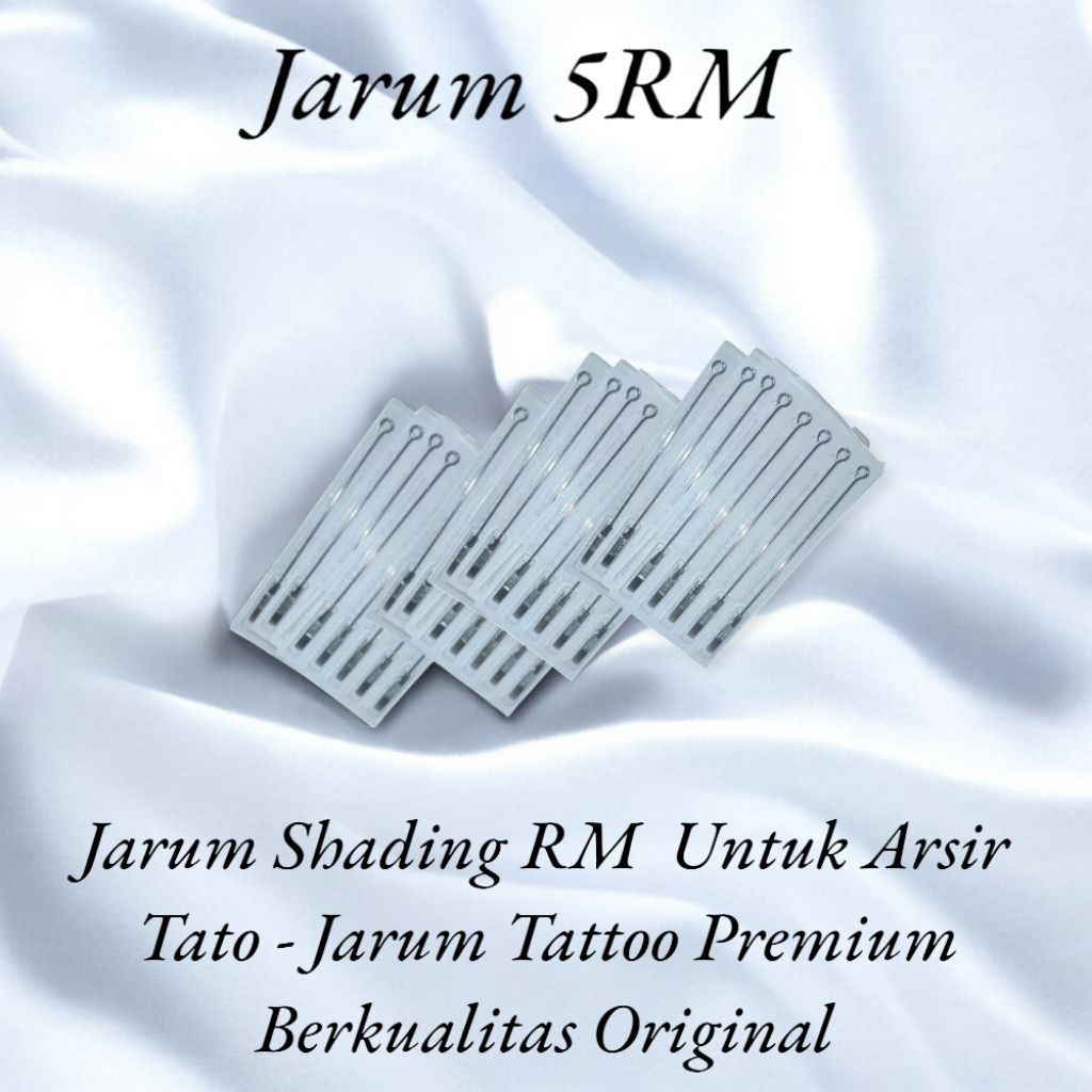 Selembar Jarum 5RM. ntuk Arsir / shading Blok. Isi 5 Batang Untuk Tato - Jarum Tattoo Premium Berkua