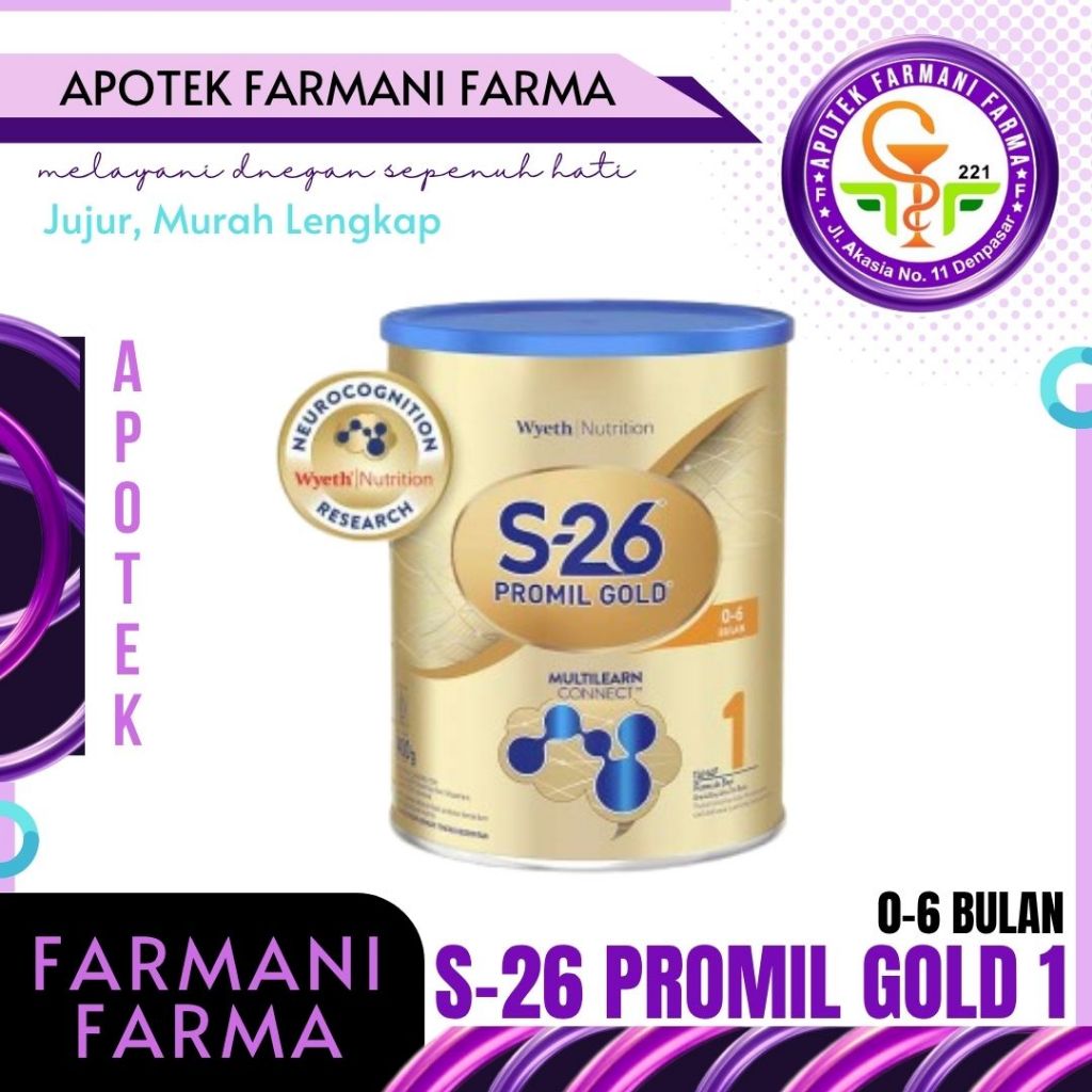 SUSU S-26 PROMIL GOLD TAHAP 1(USIA 0-6 BULAN) 400 GRAM / S26 PROMIL GOLD / SUSU FORMULA
