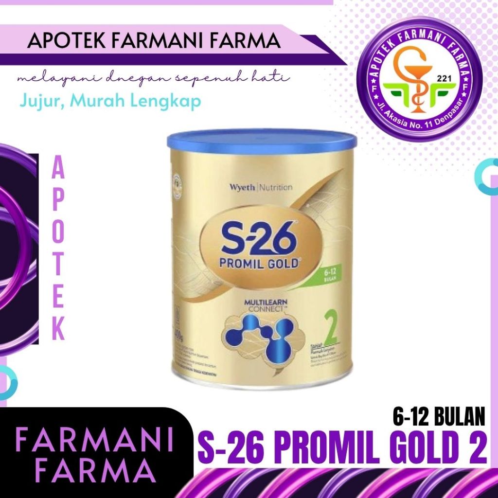 SUSU S-26 PROMIL GOLD TAHAP 2 (USIA 6- 12 BULAN) 400 GRAM / S26 PROMIL GOLD / SUSU FORMULA