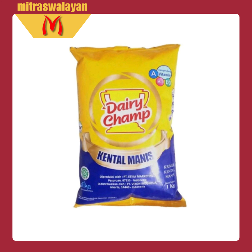 

DAIRY CHAMP Krimer Kental Manis Kemasan Bantal 1 kg